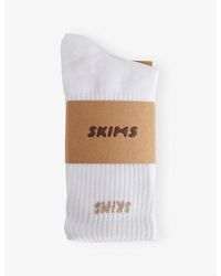 Skims - Crew Ribbed Pack F Three Cotton-Blend Socks - Lyst