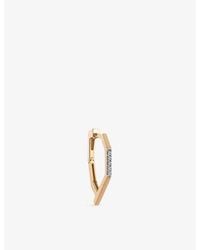 Kismet by Milka - Twinkle Mono Diva 0.03Ct Diamond Hoop Earring - Lyst
