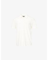 PAIGE - Demille Short-Sleeve Cotton-Pique Polo Shirt - Lyst