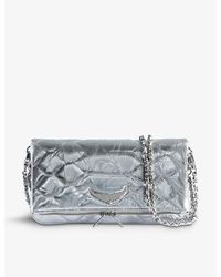 Zadig & Voltaire - Rock Logo-charm Quilted Leather Clutch Bag - Lyst