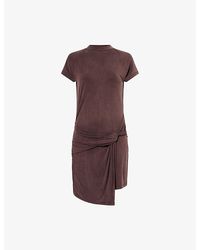 Agolde - Kerri Draped Jersey Mini Dress - Lyst