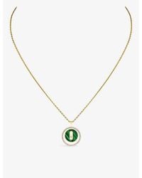 Messika - Lucky Move 18Ct- Malachite And 0.18Ct Diamond Necklace - Lyst