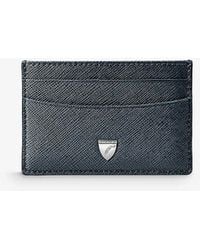 Aspinal of London - Slim Saffiano-leather Credit Card Holder - Lyst