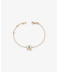 La Maison Du Couturier - Selda Evil Eye 14Ct Rose- And Diamond Bracelet - Lyst