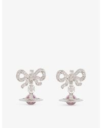 Vivienne Westwood - Octavie Recycled Silver And Cubic Zirconia Crystal Earrings - Lyst