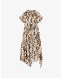 AllSaints - Lamaia Abstract-Print Cotton Maxi Dress - Lyst