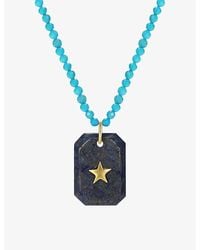 Celeste Starre - Star Power 18ct Yellow -plated Brass And Lapis Pendant Necklace - Lyst
