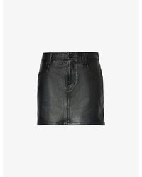 PAIGE - Tarra Mid-rise Faux-leather Mini Skirt - Lyst