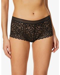 Wacoal - Raffiné Mid-Rise Lace Stretch-Lace Briefs - Lyst