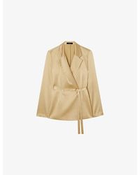 JOSEPH - Joubert Double-Breasted Silk Jacket - Lyst