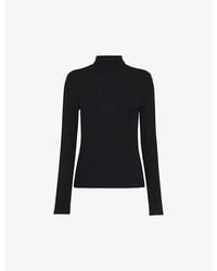 Whistles - Essential Ribbed Stretch-Woven Polo - Lyst