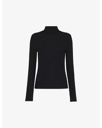Whistles - Essential Ribbed Stretch-Woven Polo - Lyst