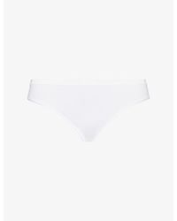 Hanro - Seamless Midi Stretch-Cotton Briefs - Lyst