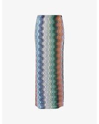Missoni - Wrap-Over Lamé Knitted Maxi Skirt - Lyst