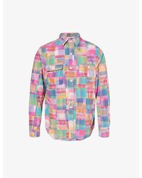 Polo Ralph Lauren - Patchwork-pattern Classic-fit Cotton Shirt X - Lyst