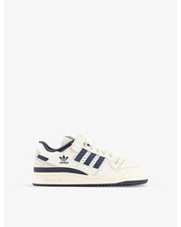 adidas - Offwhite Shadow Vy Cre Forum 84 Brand-stripe Leather Low-top Trainers 9. - Lyst