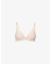 Chantelle - Romance Plunge Stretch-Lace T-Shirt Bra - Lyst