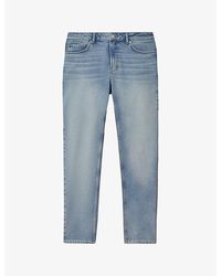 Reiss - Ordu Straight-leg Slim-fit Stretch-denim Jeans - Lyst
