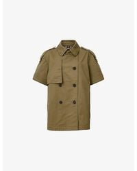 AllSaints - Flow Short-Sleeved Cotton Jacket - Lyst