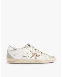 Golden Goose - Superstar 10417 Star-applique Low-top Leather Trainers - Lyst