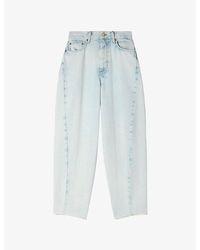 Sandro - Faded Barrel-Leg Denim Jeans - Lyst