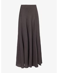 Ruohan - Aeris Pleated Silk Maxi Skirt - Lyst