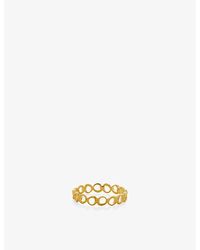 Monica Vinader - Nura Open-Shape 18Ct-Plated Vermeil Sterling- Stacking Ring - Lyst