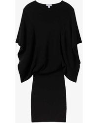 Reiss - Julia Cape-sleeve Knitted Mini Dress - Lyst
