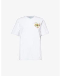 Casablanca - Joyaux D'afrique Graphic-print Organic Cotton-jersey T-shirt - Lyst