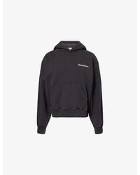 Sporty & Rich - Serif Logo-Embroidered Cotton Hoody - Lyst