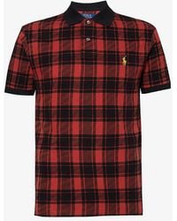 Polo Ralph Lauren - Tartan-pattern Logo-embroidered Cotton-piqué Polo Shirt X - Lyst