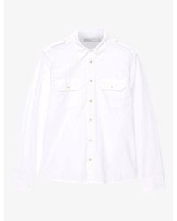 AllSaints - West Slim-Fit Cotton-Poplin Shirt - Lyst