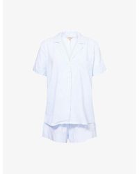 Eberjey - Nautico Stripe Woven Shortie Pyjama Set - Lyst