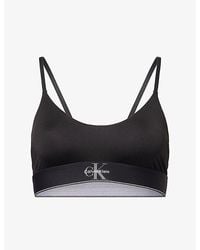 Calvin Klein - Graphic Monogram Microfibre Stretch Bralette - Lyst