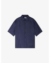 Sandro - Square-Cross Short-Sleeve Woven Shirt - Lyst