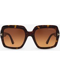 Tom Ford - Tr001783 Kaya Square-frame Tortoiseshell Acetate Sunglasses - Lyst