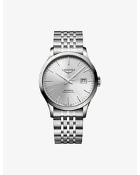 Longines - L2.821.4.72.6 Record Dial Stainless-Steel Automatic Watch - Lyst
