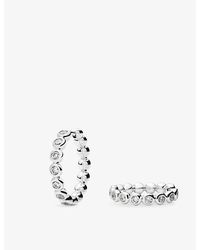 Missoma - Tennis Medium Plated Brass And Cubic Zirconia Hoop Earrings - Lyst