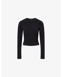 GOOD AMERICAN - Long-Sleeve Super Stretch-Cotton Top - Lyst