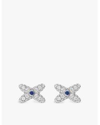 Chaumet - Jeux De Liens 18Ct- 0.10Ct Brilliant-Cut Sapphire And 1.05Ct Brilliant-Cut Diamond Stud Earrings - Lyst