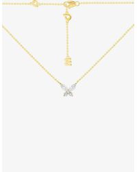 Apm Monaco - Butterfly 18ct -plated Metal Alloy And Zirconia Necklace - Lyst
