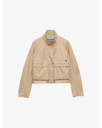 Prada - Re-Nylon Washed Funnel-Neck Jacket - Lyst
