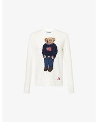 Polo Ralph Lauren - Polo Bear Round-Neck Linen-Cotton Knitted Jumper - Lyst