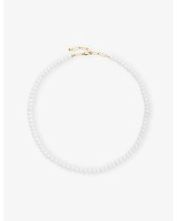 Monica Vinader - Nomade 18Ct Vermeil And Pearl Necklace - Lyst