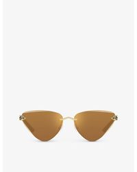 Cartier - Ct0399s Panthere Cat-eye Metal Sunglasses - Lyst