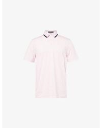 G/FORE - Striped Contrast-Collar Stretch-Woven Polo Top - Lyst