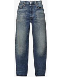 Agolde - Illumite Deven Straight-leg Mid-rise Organic-denim Jeans - Lyst