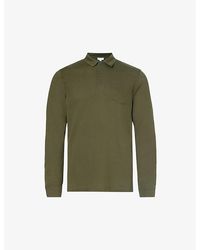 Sunspel - Riviera Long-sleeve Cotton-piqué Polo Shirt Xx - Lyst