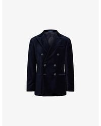 Polo Ralph Lauren - Peak-Lapel Double-Breasted Velvet Blazer - Lyst