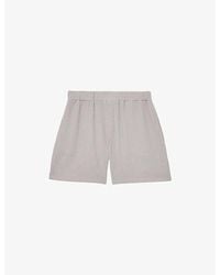 Reiss - Knox Short-Sleeve Textured Stretch-Woven Shirt - Lyst